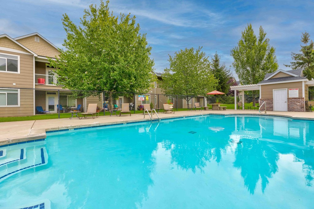 the swimming pool at our apartments