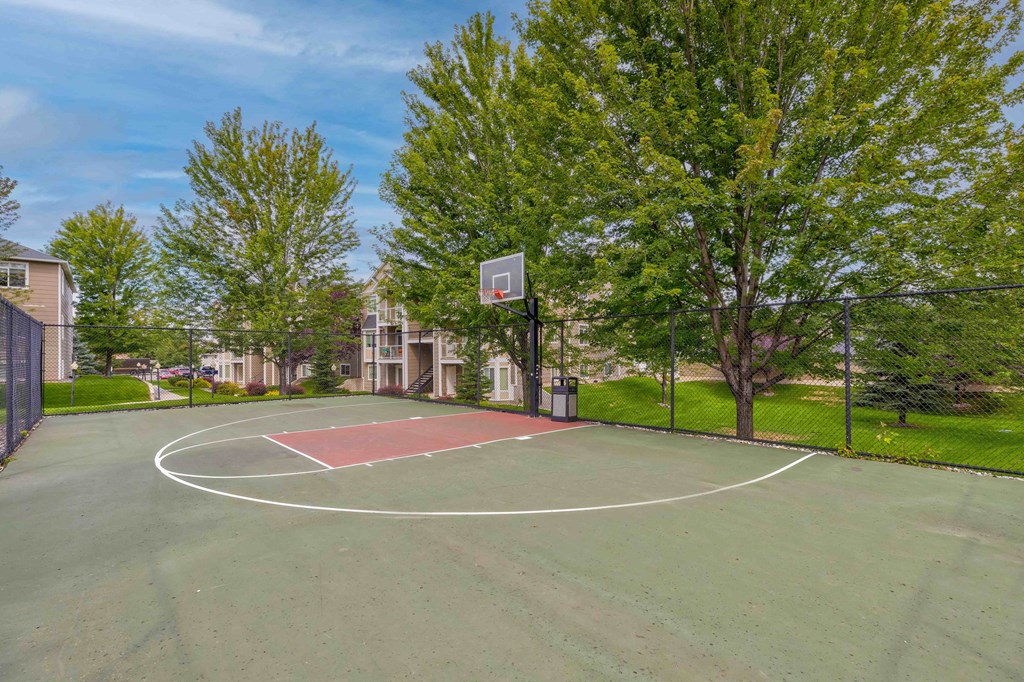a basketball court at the enclave at photo