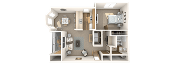 Cedar - 1 Bedroom, 1 Bathroom