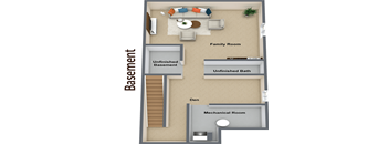 a floor plan of a room with a bathroom and a living room