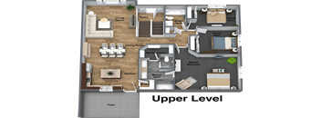 a floor plan of a house with a living room and a dining room
