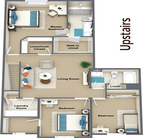 a floor plan of a room with a bathroom and a living room
