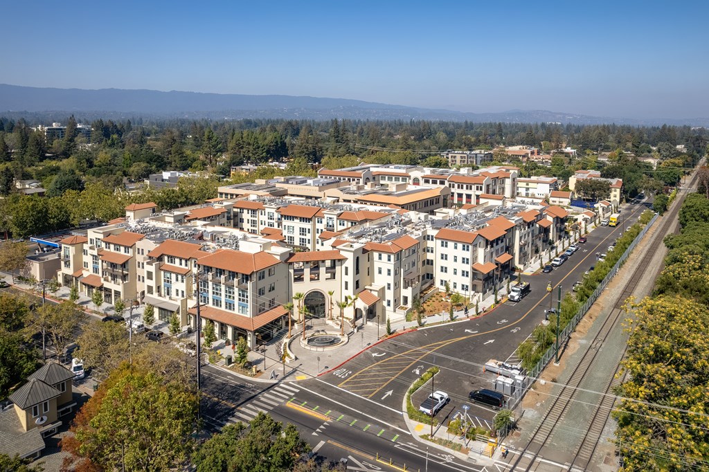 birds eye view of springline campus