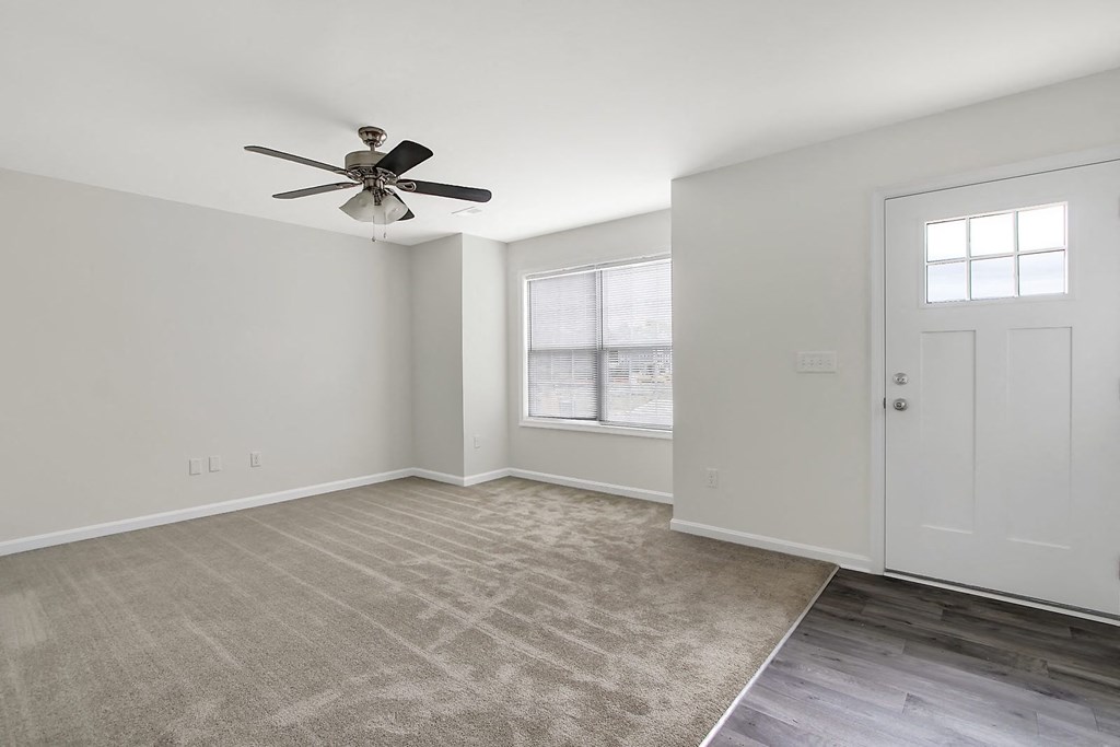 Living room with front door entrance at Hudson Ridge, Red Lion, Pennsylvania