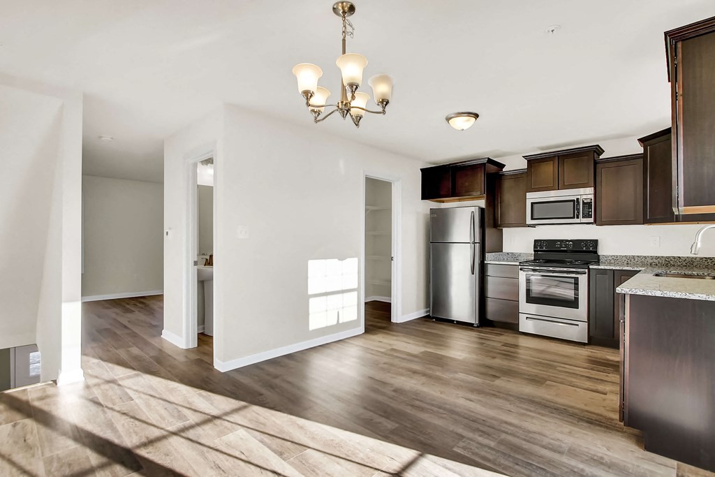 dining room hardwood floors natural light walk in pantry