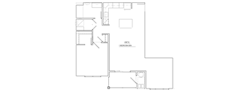 1 Bedroom with Den Floor Plan at Cambria Place, Carlisle, PA