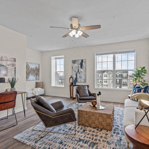 Living Room With Kitchen at Terraces of Shepherdstown, Mechanicsburg