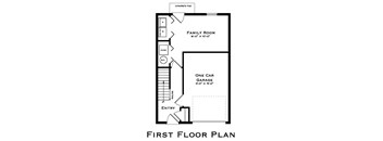 townhome bedroom floorplan 1st floor at Hadley Place Apartments, Enola
