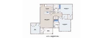 2 Bedroom With Den, 1,128 sq. f. at Holly Oaks, Maryland
