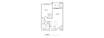 Station 280 1 bed 1 bath Floor Plan  at Station 280, Granby, 06035