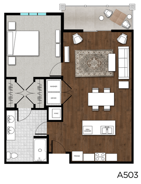 1 Bedroom Floor Plan