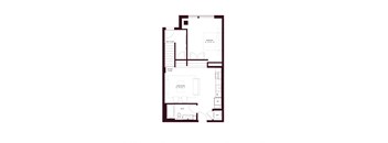 bedroom floor plan of an 1100 sq ft floor plan
