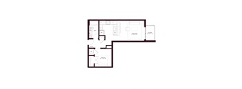 the floor plan of 2 bedroom apartment