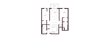 floor plan of the upper level of the modern home