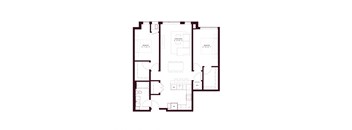 floor plan of the upper level of the ground floor of a house