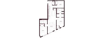 a floor plan of a home with a split floor plan with a bedroom and bathroom