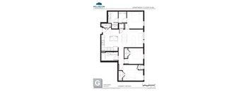 a floor plan of a home with a bedroom and a living room