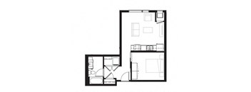 a black and white floor plan of a room