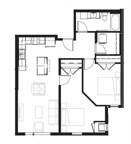 a black and white floor plan of a house