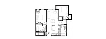 a black and white floor plan of a house