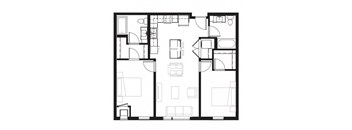 a black and white floor plan of a house
