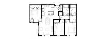 a black and white floor plan of a house