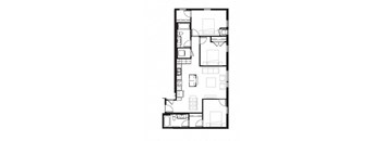 a black and white floor plan of a room