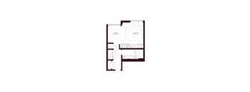 a floor plan of a house with a loft and a patio