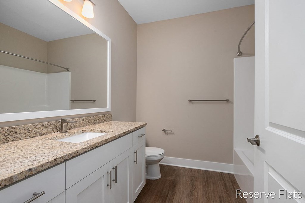 a bathroom with a toilet and a sink and a mirror
