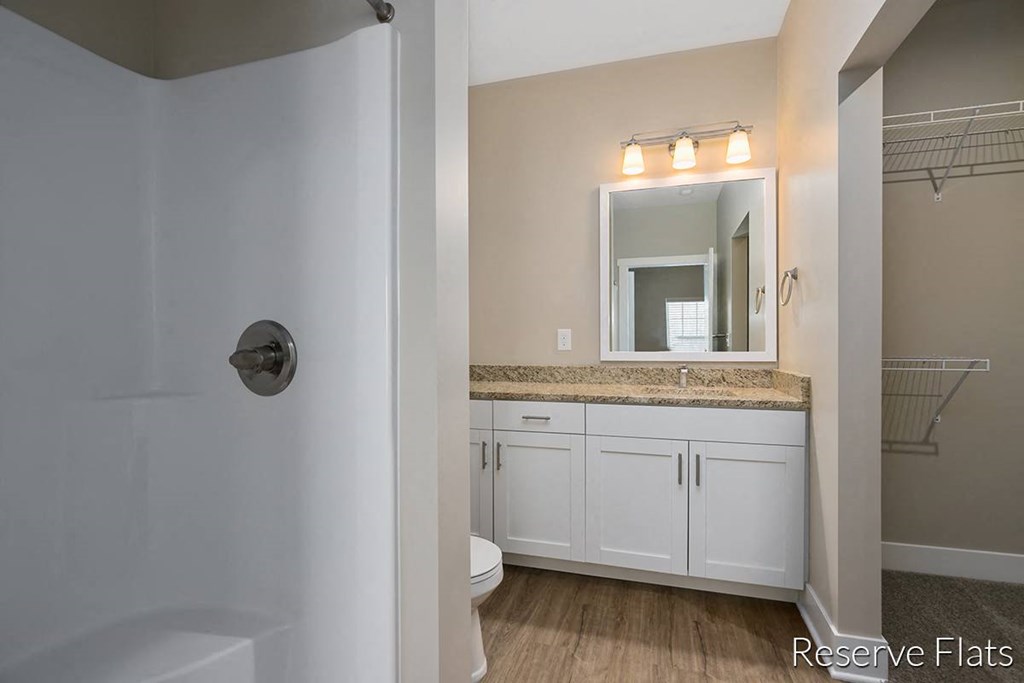 a bathroom with a toilet and a sink and a mirror