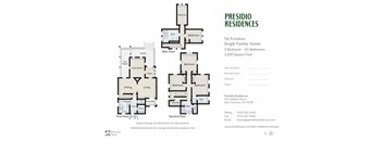a floor plan of a house with different bedrooms and baths