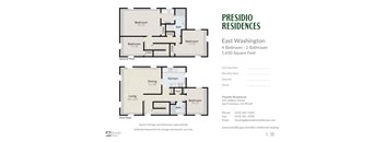 a floor plan of a house with bedrooms and baths