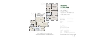 A floor plan for a Presidio Residences Pilots' Row apartment.