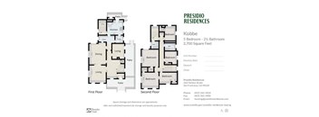 a floor plan of a house with different bedrooms and baths