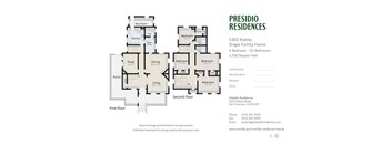 A floor plan for a single family home with 4 bedrooms and 2.5 bathrooms.