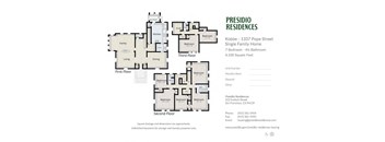 A floor plan for a single family home with 7 bedrooms and 4.100 square feet.