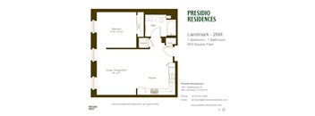 A floor plan for a residence by Presidio Residences.