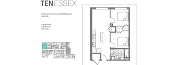 a floor plan of a bedroom apartment
