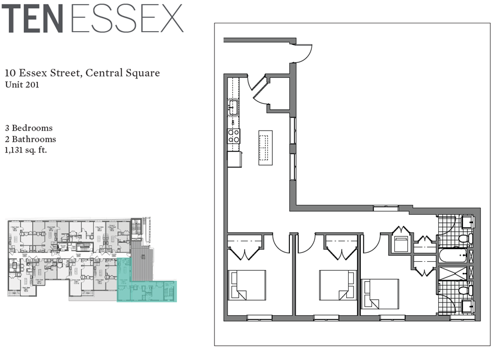 a floor plan of a bedroom apartment