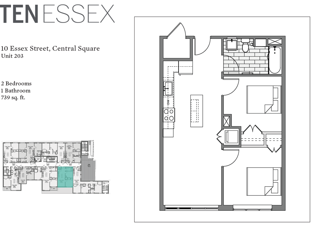 a floor plan of the apartment