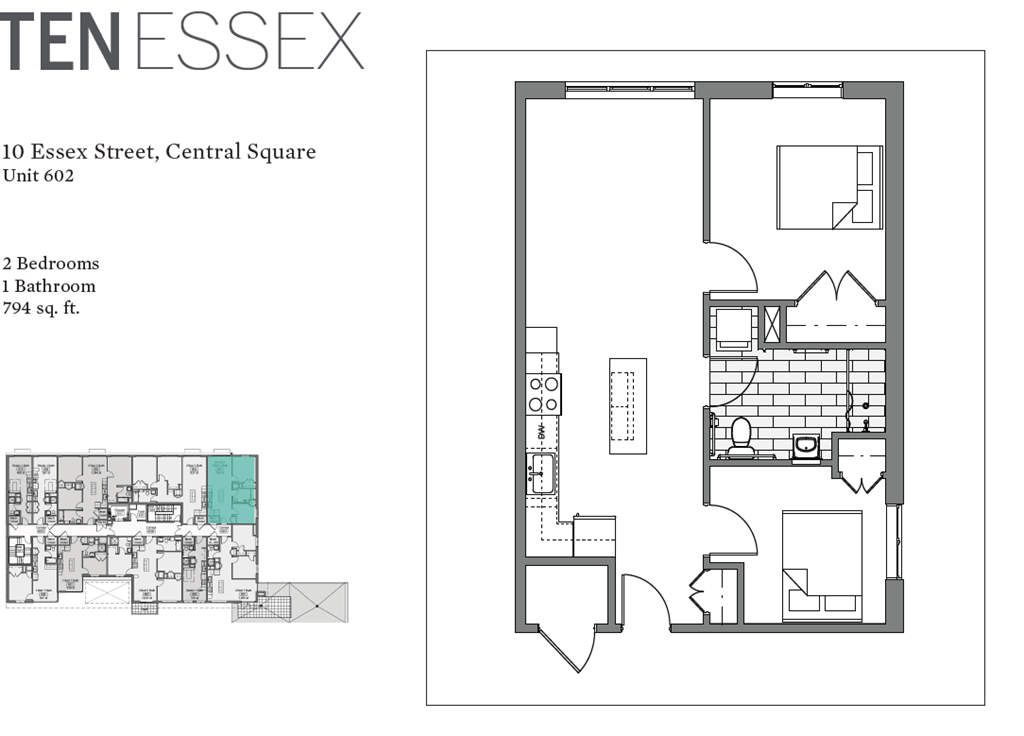 a floor plan of the apartment
