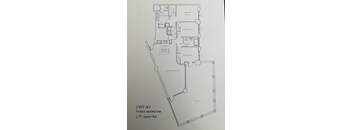 A floor plan for a three bedroom unit is shown.