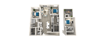 a floor plan of a room with a bedroom and a bathroom