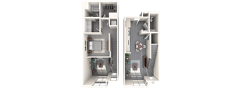a stylized rendering of a floor plan of a building