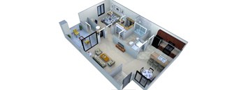 San Portella Apartments 1 Bedroom 1 Bath Floor Plans 1B Tempe, Arizona