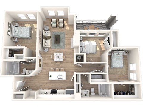1000 West Apartments Anson Floor Plan