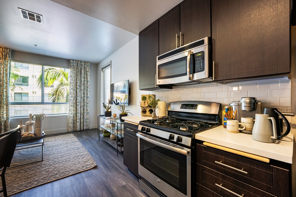 our apartments offer a modern kitchen with stainless steel appliances