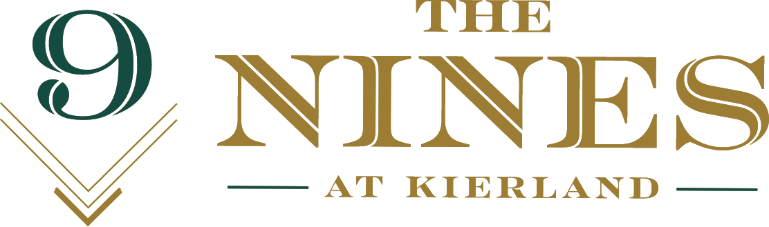 The image displays the text "THE NINES AT KIERLAND" with a large number 9 on the left.