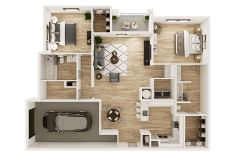 B2 - 3D Floor Plan