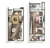 Vive on the Park One Bedroom One Bath P Floor Plan San Diego, California Vive on the Park One Bedroom One Bath P Floor Plan San Diego, California
